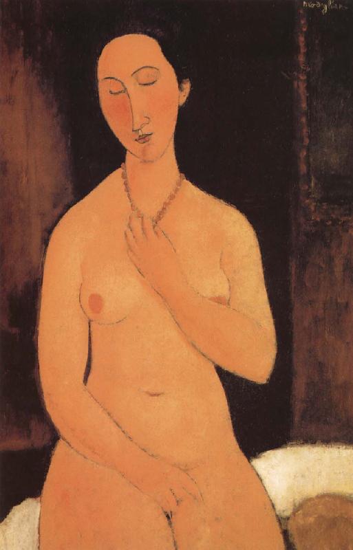 Amedeo Modigliani Seated unde with necklace oil painting image